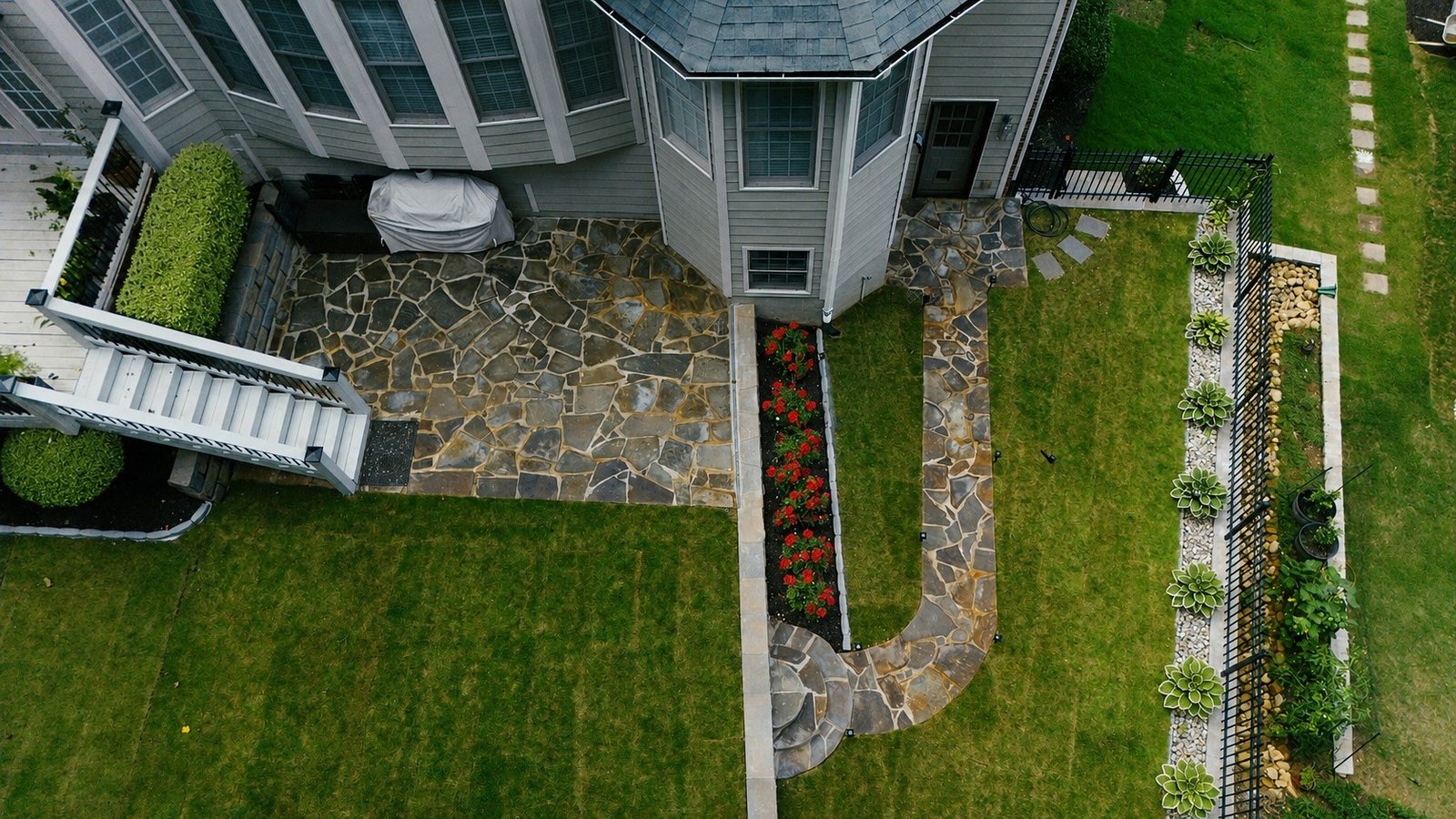 Completed landscape — aerial
