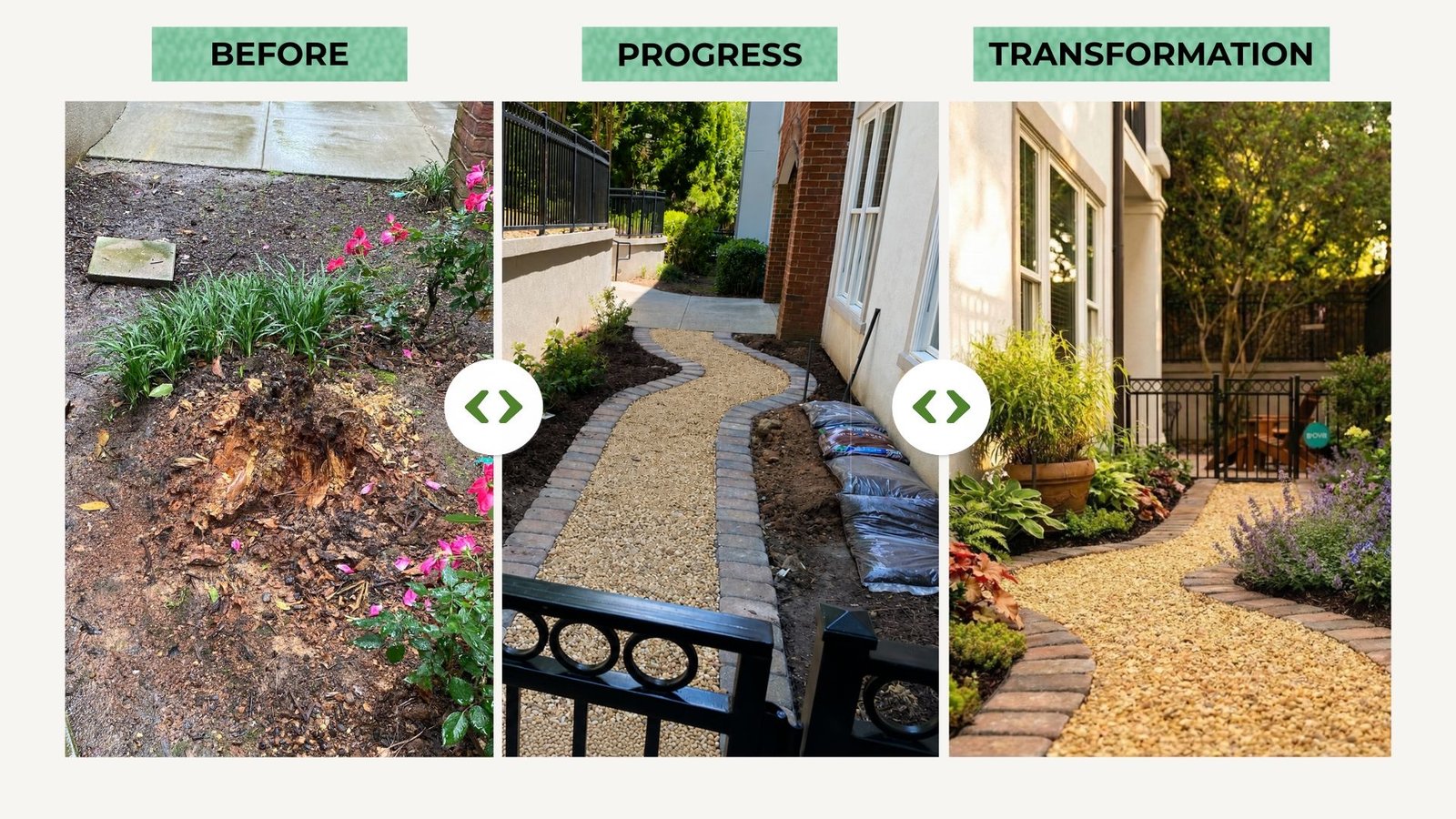 Curb appeal — finished entry pathway
