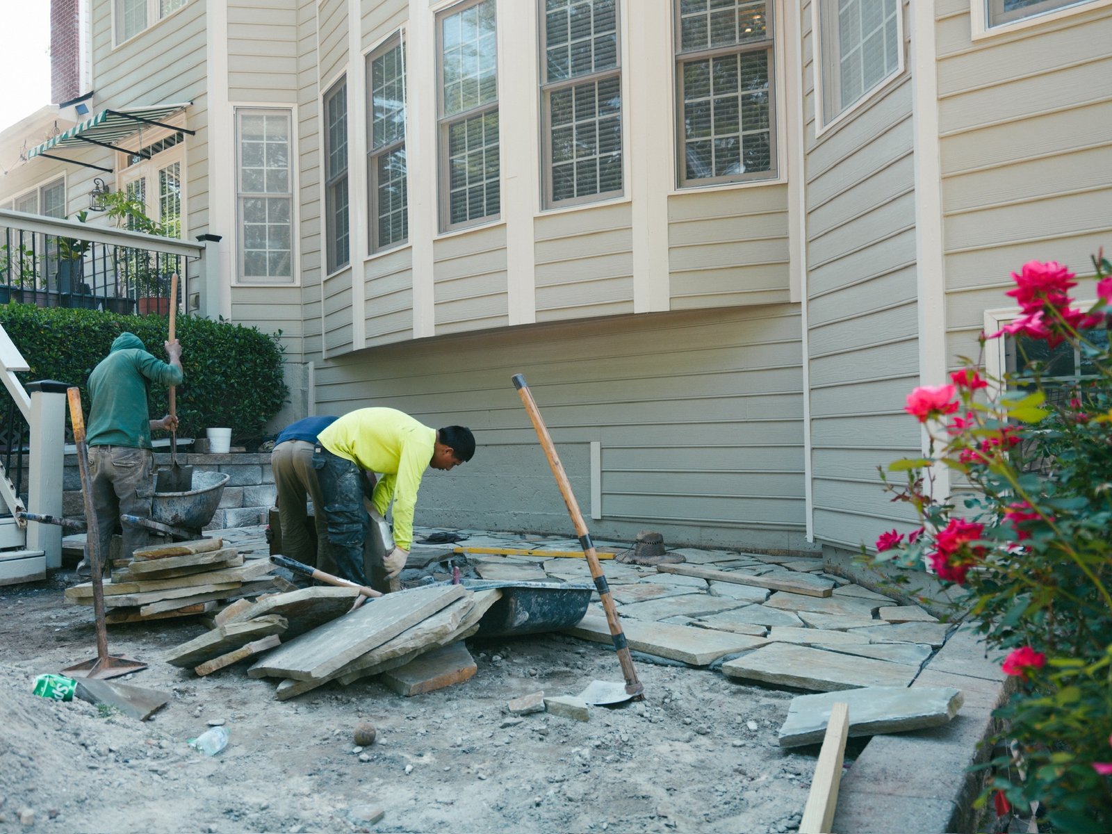 Flagstone patio — installation